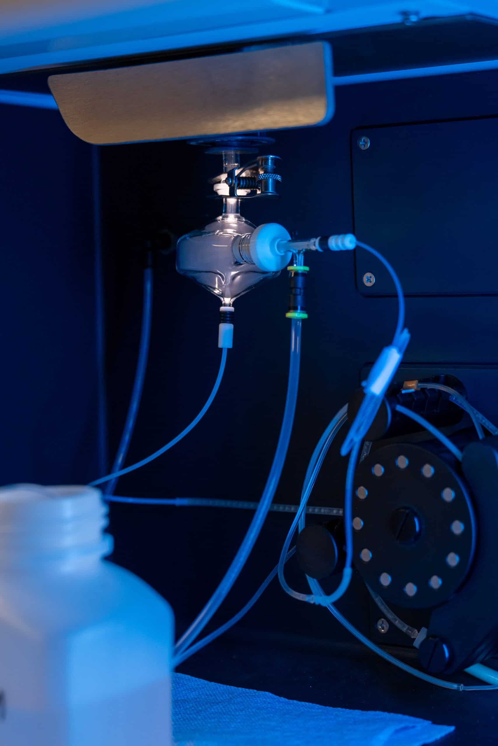 Sample tubing and lab equipment at Jones Environmental