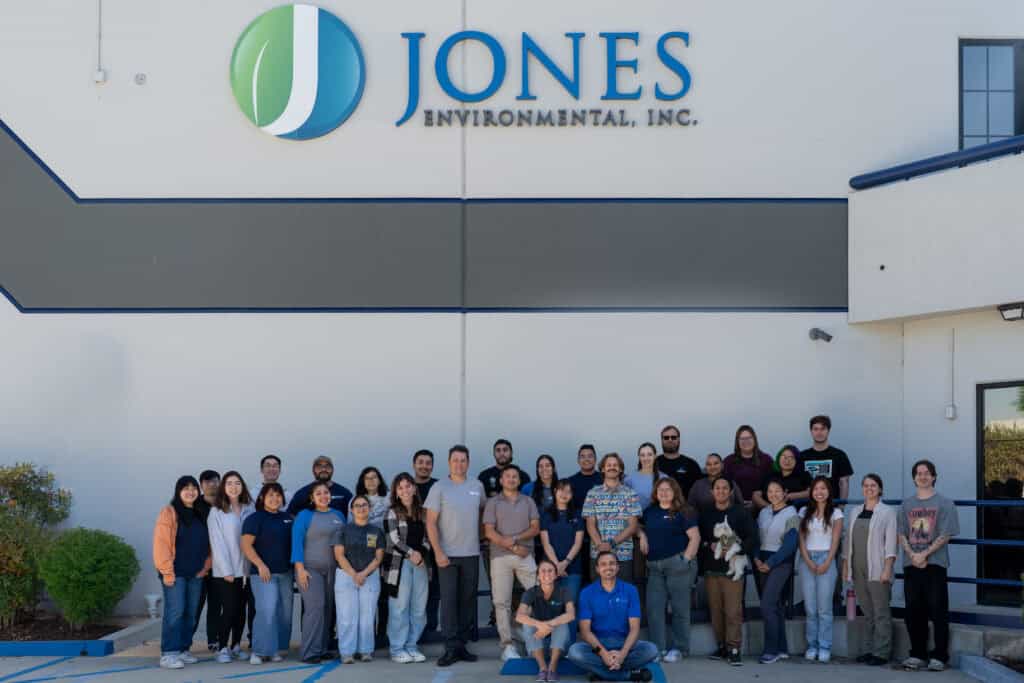 Jones Environmental staff outside the Santa Fe Springs laboratory